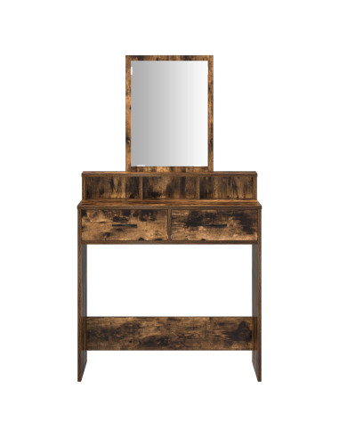 Tavolo da Trucco Rovere fumé 79 x 41 x 140 cm Legno multistrato