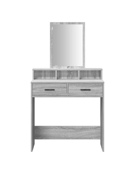 Tavolo da Trucco con cassetto Grigio Sonoma 79 x 41 x 140 cm