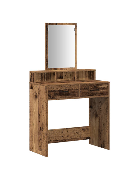 Tavolo da Trucco con Cassetti in Legno Antico 79x41x140 cm