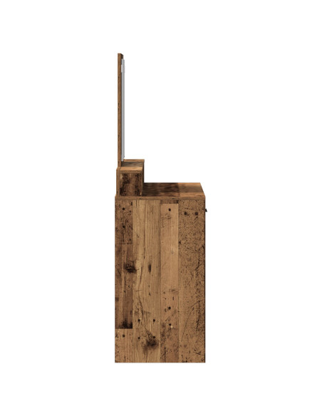 Tavolo da Trucco con Cassetti in Legno Antico 79x41x140 cm