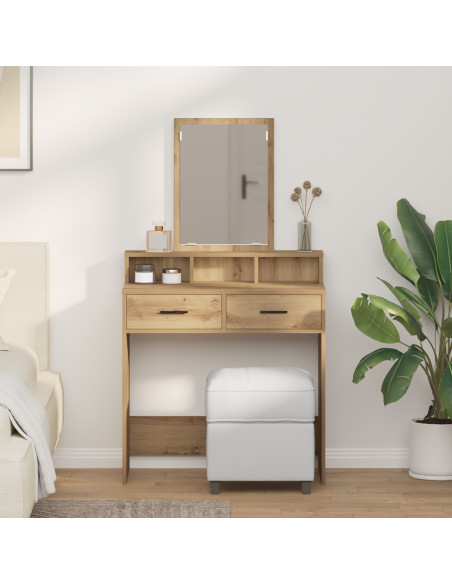 Toilette con cassetti in rovere fatto a mano 79x41x140 cm