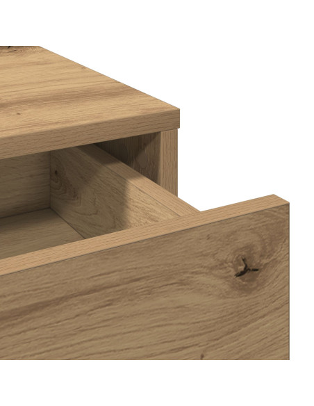 Toilette con cassetti in rovere fatto a mano 79x41x140 cm