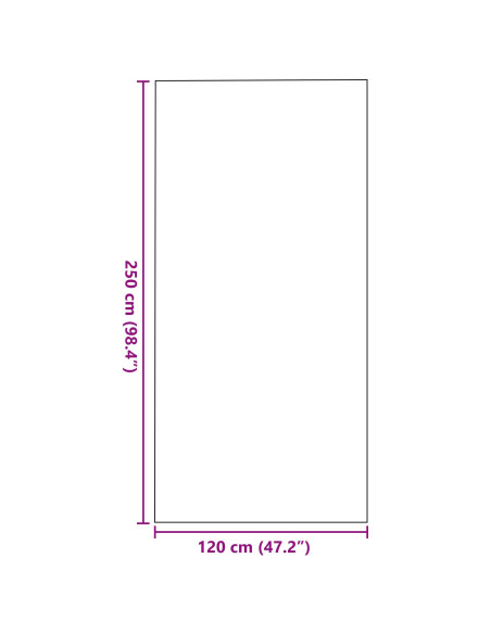 Zerbino Rettangolare Rosso 120x250 cm