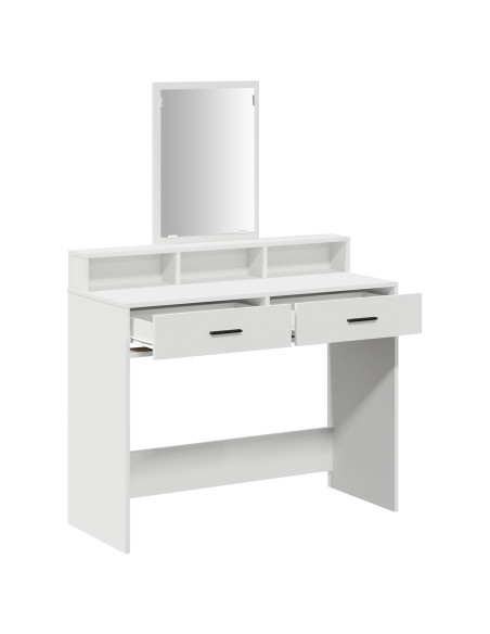 Toilette con Cassetti Bianca 100x41x140 cm di