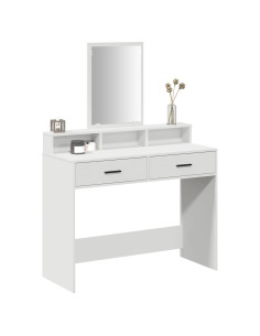 Tavolo da Trucco Bianco 100 x 41 x 140 cm Legno multistrato 2