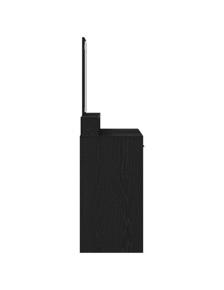 Toeletta  con cassetti Nero Rovere 100x41x140 cm
