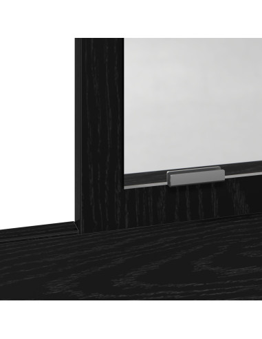 Tavolo da Trucco con cassetto Rovere Nero 100 x 41 x 140 cm