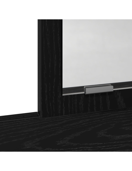 Toeletta  con cassetti Nero Rovere 100x41x140 cm