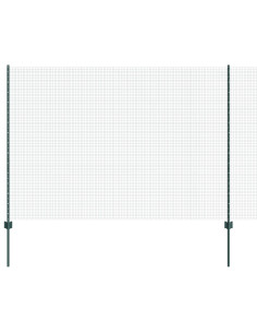 Recinzione con Posto Verde 1,5 x 25 m Acciaio e PVC 2