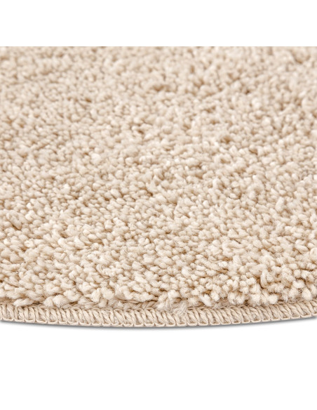 Tappeto Shaggy con Retro in Lattice Crema ø160 cm