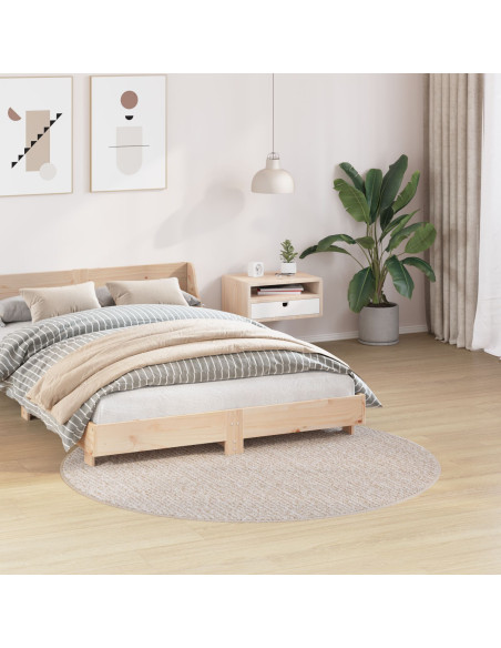 Tappeto Shaggy con Retro in Lattice Crema ø160 cm