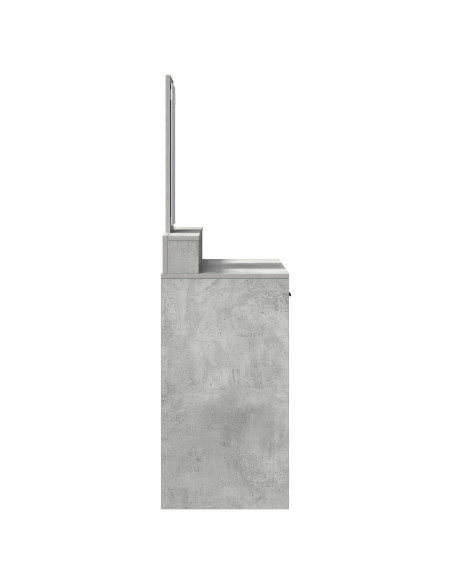Tavolo da Trucco  con Cassetti Grigio Cemento 100x41x140 cm