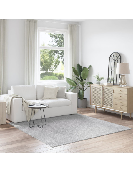 Tappeto Shaggy Antiscivolo Grigio 200 x 200 cm PP