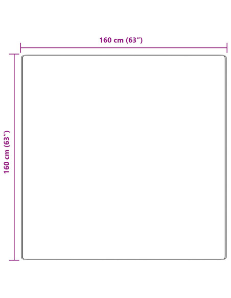 Tappeto Shaggy Antiscivolo Crema 160 x 160 cm PP