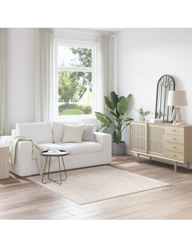 Tappeto Shaggy Antiscivolo Crema 160 x 160 cm PP