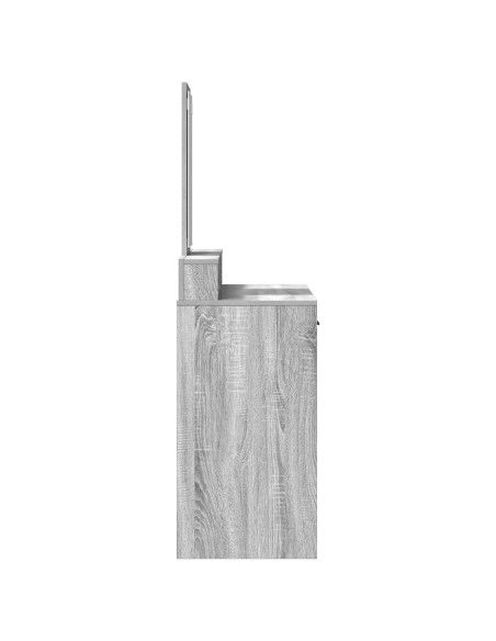 Tavolo da trucco con cassetti Grigio Sonoma 100x41x140 cm