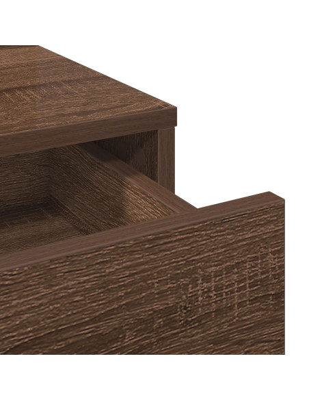 Toilette  con cassetti in rovere marrone 100x41x140 cm