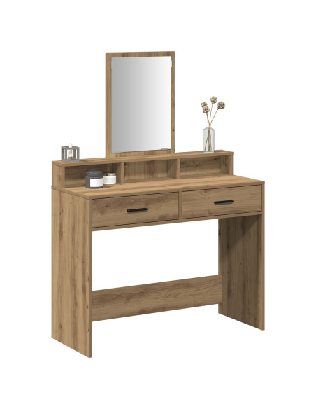Tavolo da trucco  con cassetti in Rovere Artigianale 100x41x140 cm