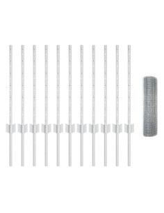 Recinzione con Posto Argento 0,6 x 25 m Acciaio