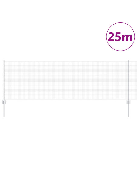 Recinzione in filo saldato  con 11 pali U argentati 0.8x25 m in acciaio
