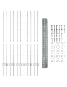 Recinzione con Posto Argento 1,2 x 25 m Acciaio
