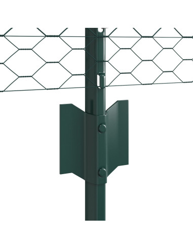 Recinzione con Posto Verde 0,5 x 10 m Acciaio e PVC