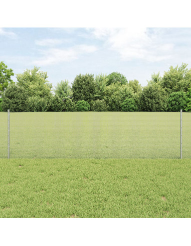 Recinzione con Posto Argento 0,6 x 50 m Acciaio