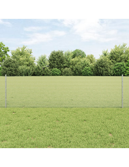 Recinzione in rete saldata  con 22 post U Argento 0.6x50 m Acciaio