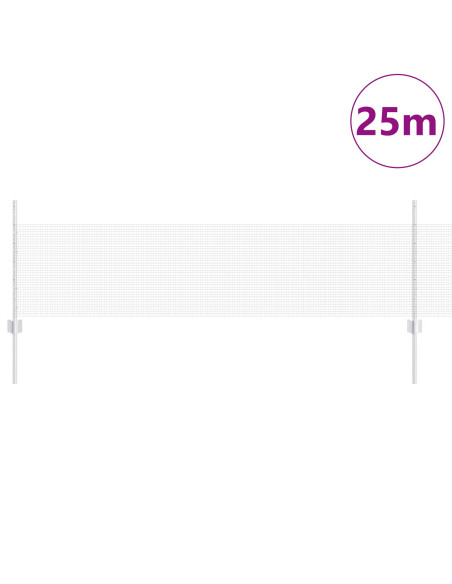 Recinzione con Posto Argento 0,5 x 25 m Acciaio