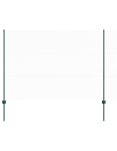 Recinzione con Posto Verde 1,5 x 10 m Acciaio e PVC
