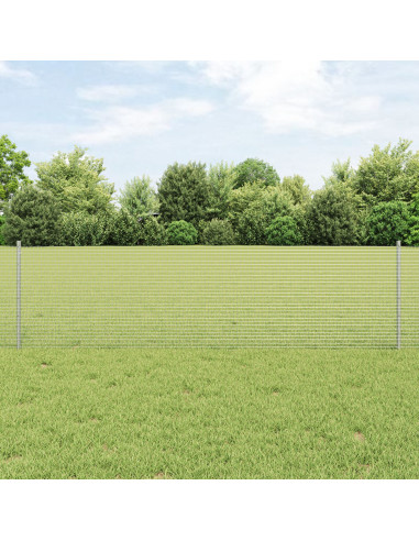 Recinzione con Posto Argento 0,6 x 25 m Acciaio