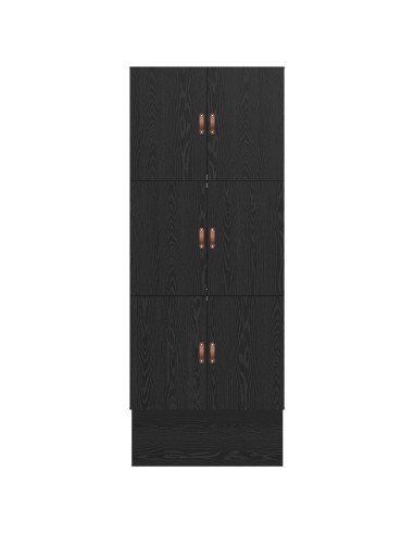 Struttura letto con contenitore con cassetto Rovere Nero 90 cm