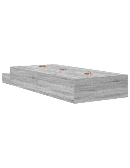 Struttura letto con contenitore  Grigio sonoma Legno ingegnerizzato