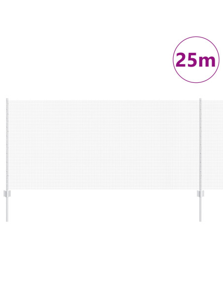 Recinzione in Filo Saldato  con 22 Post U Argento 1x25 m Acciaio