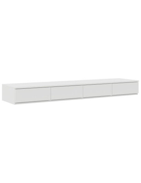 Struttura letto con contenitore Bianco 140 cm Legno multistrato
