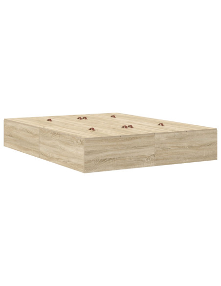 Struttura letto contenitore  Rovere Sonoma Legno ingegnerizzato