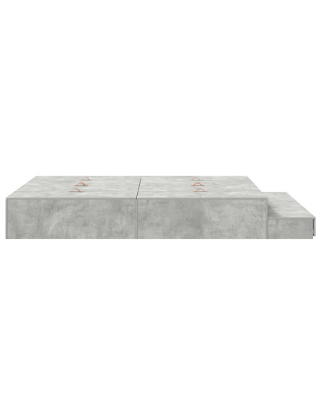 Struttura Letto  Grigio Cemento Legno Ingegnerizzato 140 x 190 cm