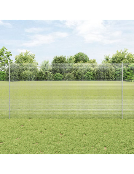 Recinzione in Filo Saldato  con 22 Posti U Argento 1.2x25 m Acciaio