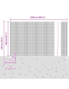 Recinzione con Posto Argento 1,4 x 25 m Acciaio 2