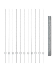 Recinzione con Posto Argento 1,4 x 25 m Acciaio 2