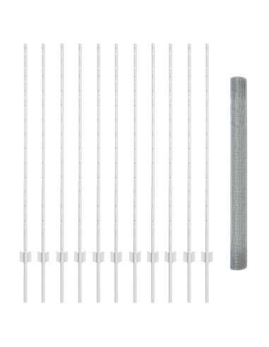 Recinzione con Posto Argento 1,4 x 25 m Acciaio