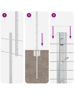 Recinzione con Posto Argento 1,4 x 25 m Acciaio 2