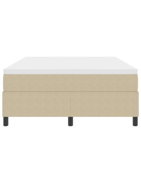 Letto con rete a molla e materasso Verde Chiaro Grigio 140x200 cm Tessuto Corduroy
