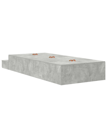 Struttura Letto con Contenitore  Grigio cemento 190 x 90 cm