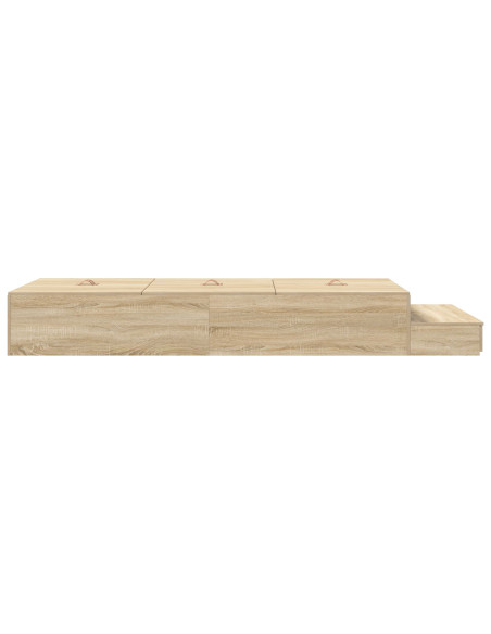 Struttura letto  Rovere Sonoma Legno ingegnerizzato 75 x 190 cm
