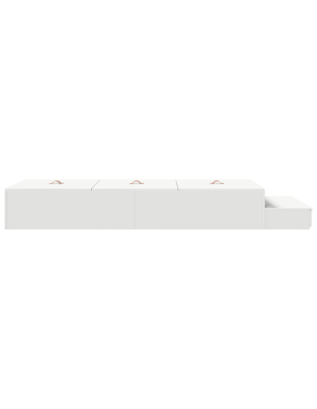 Struttura Letto con Contenitore  Bianco Legno ingegnerizzato