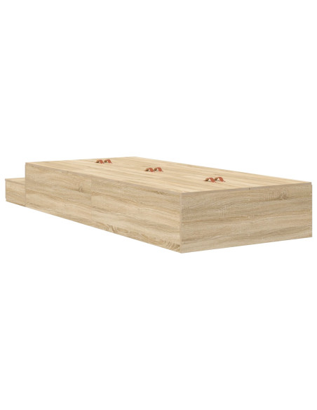 Struttura letto  Rovere Sonoma Legno ingegnerizzato 75 x 190 cm