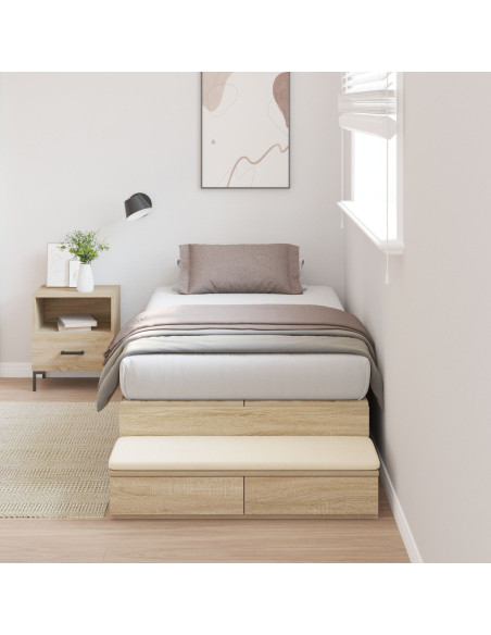 Struttura letto  Rovere Sonoma Legno ingegnerizzato 75 x 190 cm