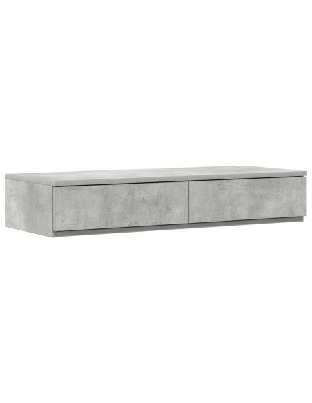 Struttura Letto con Contenitore  Grigio Cemento Legno Ingegnerizzato