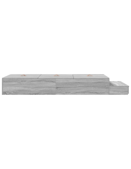 Struttura letto con contenitore  Grigio sonoma Legno ingegnerizzato